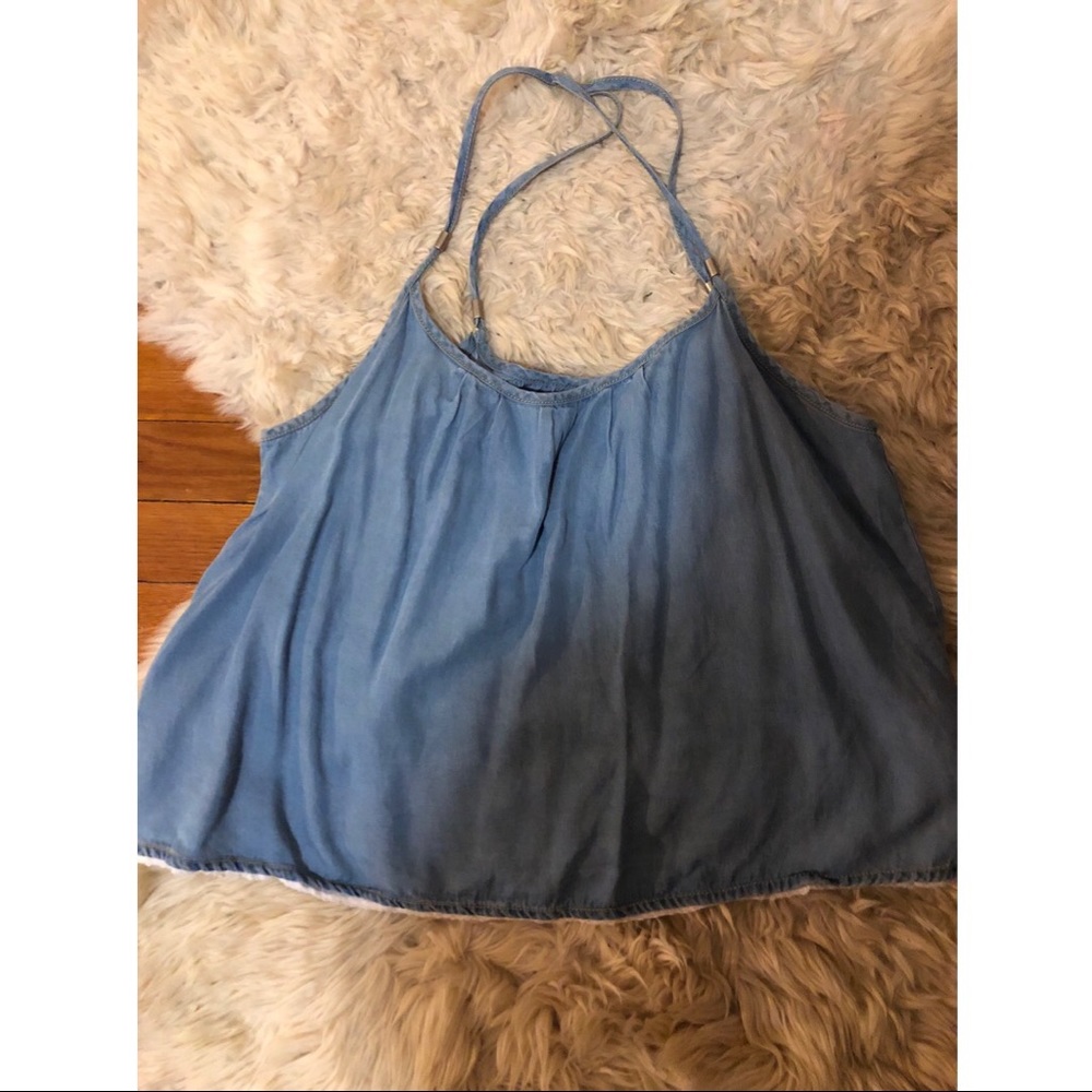 Light blue jean tank top forever 21 S shirt